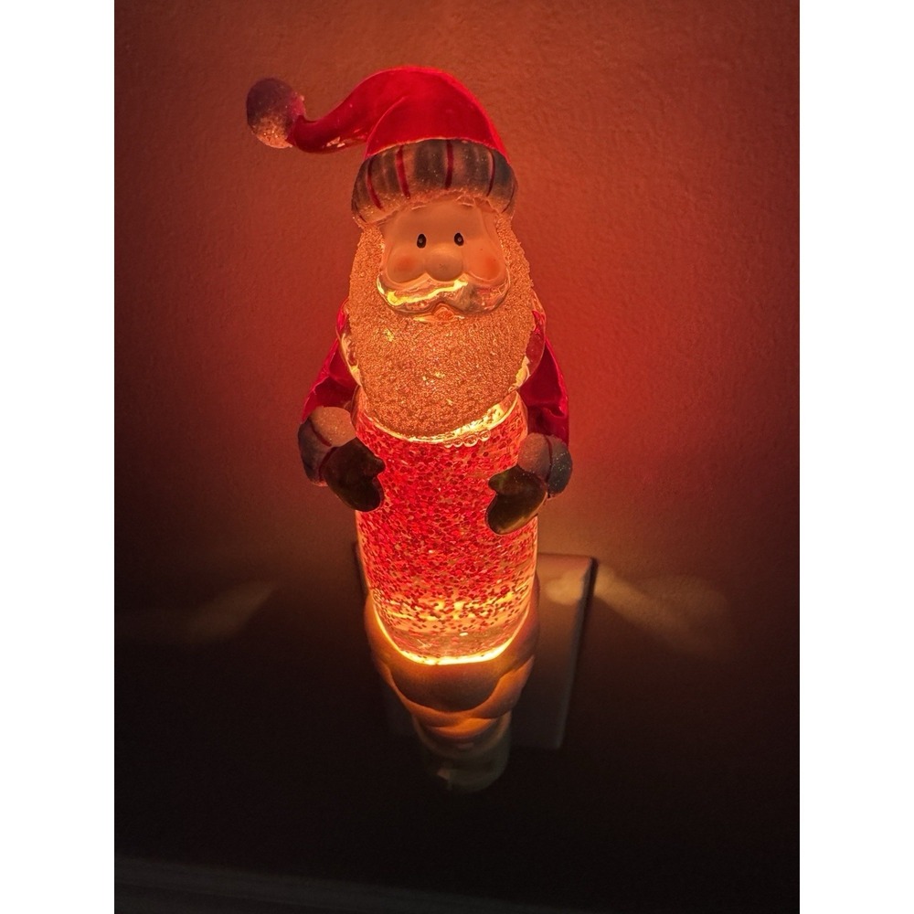 SANTA CLAUS SHIMMERY NIGHTLIGHT Avon Holiday Inside Home RETIRED New Boxed